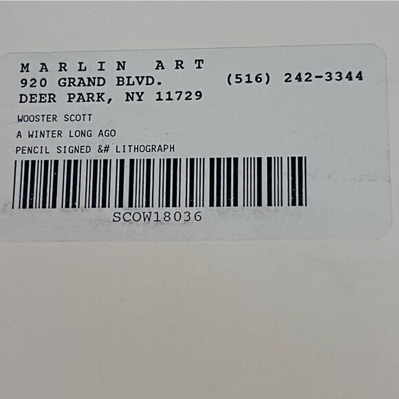 Jane Wooster Scott Pencil Signed Lithograph Custom Framed A Winter Long Ago - Picture 9 of 9